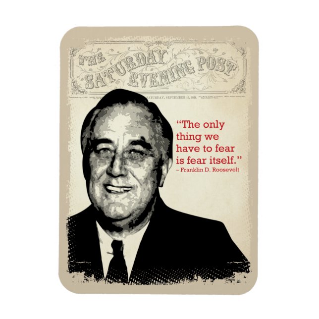 Magnet Flexible Citation de Franklin D. Roosevelt (Vertical)