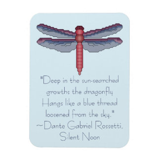Magnet Flexible Citation de la libellule Dante Gabriel Rossetti