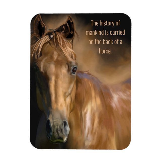 Magnet Flexible Citation de l'histoire du cheval et de l'humanité (Vertical)