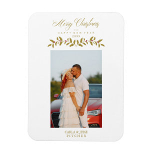 Magnet Flexible Citation de script fantaisiste Photo Noël Famille 