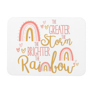 Magnet Flexible Citation d'encouragement à l'arc-en-ciel rose