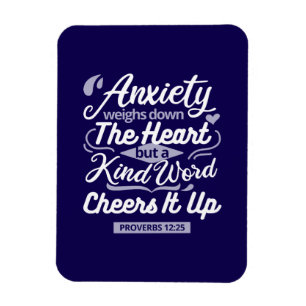 Magnet Flexible Citation d'encouragement chrétien – Anxiété et gen