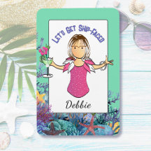 Citation drôle de dessin animé féminin Fun Tropica