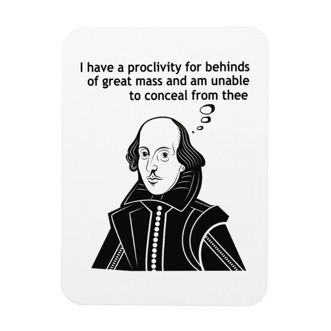 Magnet Flexible Citation drôle de Shakespeare (Vertical)