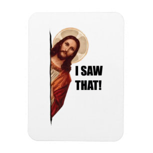 Magnet Flexible Citation drôle Jésus Meme, J'ai vu ça Jésus 