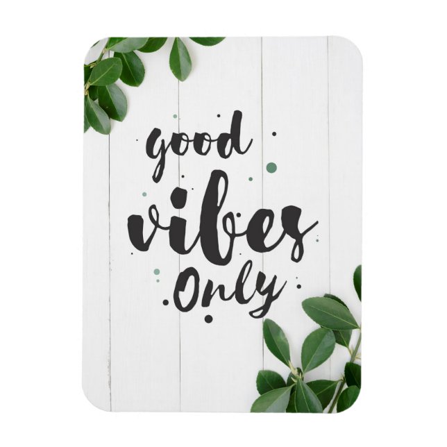 Magnet Flexible Citation du bonheur Good Vibes uniquement (Vertical)