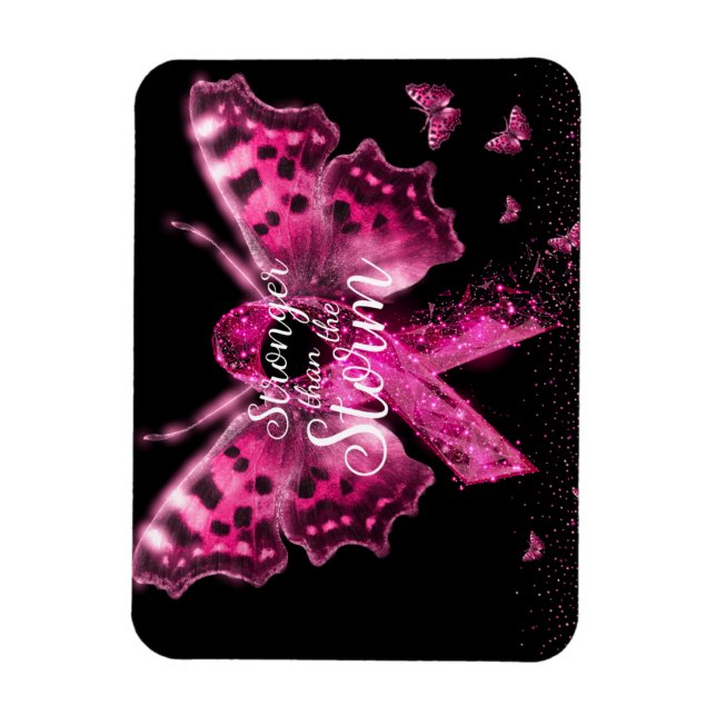 Magnet Flexible Citation du papillon de sensibilisation au cancer  (Vertical)