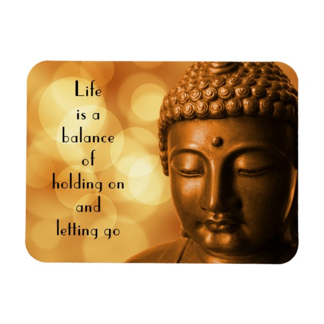 Magnet Flexible Citation inspirante avec une image de Bouddha (Horizontal)