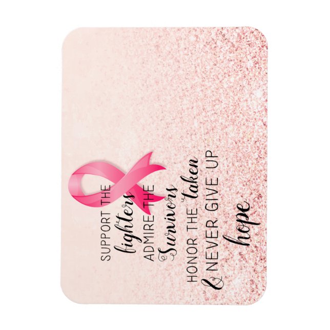 Magnet Flexible Citation inspirante de la sensibilisation au cance (Vertical)