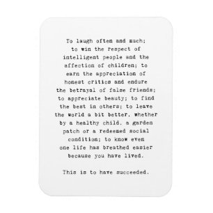 Magnet Flexible Citation inspirante d'Emerson succès d'aimant fri