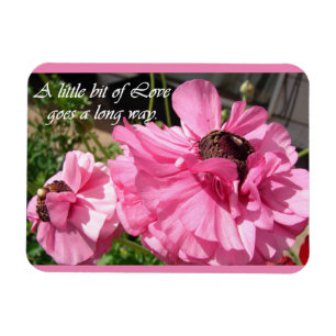 Magnet Flexible Citation Inspiration Jardin floral rose