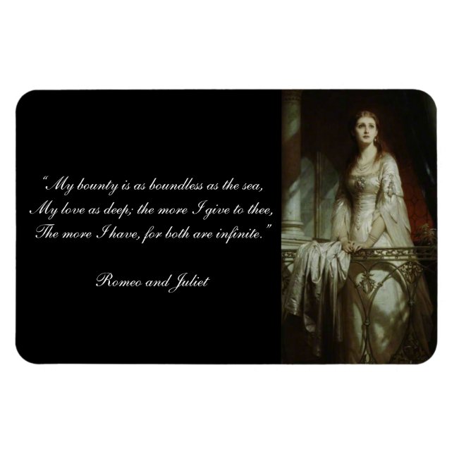 Magnet Flexible Citation Roméo et Juliette de William Shakespeare (Horizontal)