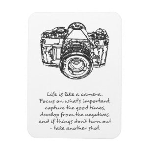 Magnet Flexible citation sur la vie comme un appareil photo