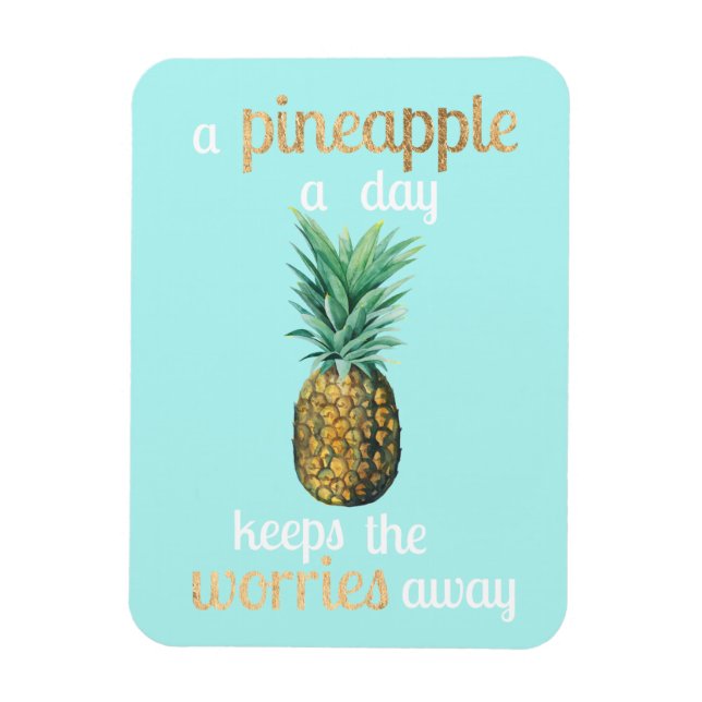 Magnet Flexible Citation sur la vie de l'ananas (Vertical)