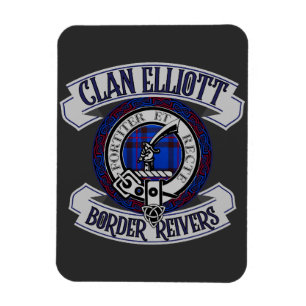 Magnet Flexible Clan Elliott Badge, Bordures, Bande écossaise