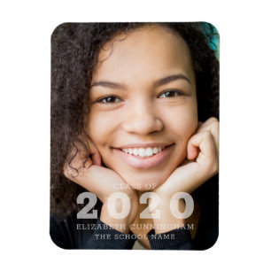 Magnet Flexible Classe de Faire-part de graduation photo personnal