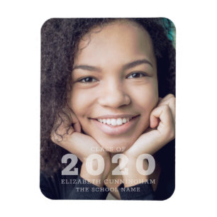 Magnet Flexible Classe de Faire-part de graduation photo personnal