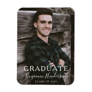 Magnet Flexible Classe De Script Moderne De 2022 Graduation Photo