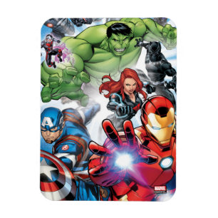 Magnet Flexible Classique Avengers   Les Avengers Se Réunissent En
