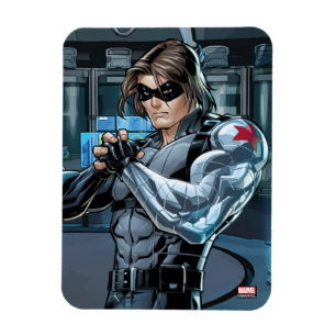 Magnet Flexible Classique Avengers   Soldat d'hiver tenant le poin