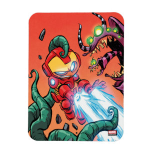 Magnet Flexible Classiques Avengers Mini Iron Man attaquant un m