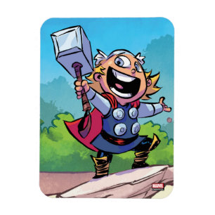 Magnet Flexible Classiques Avengers Mini Thor avec Mjolnir
