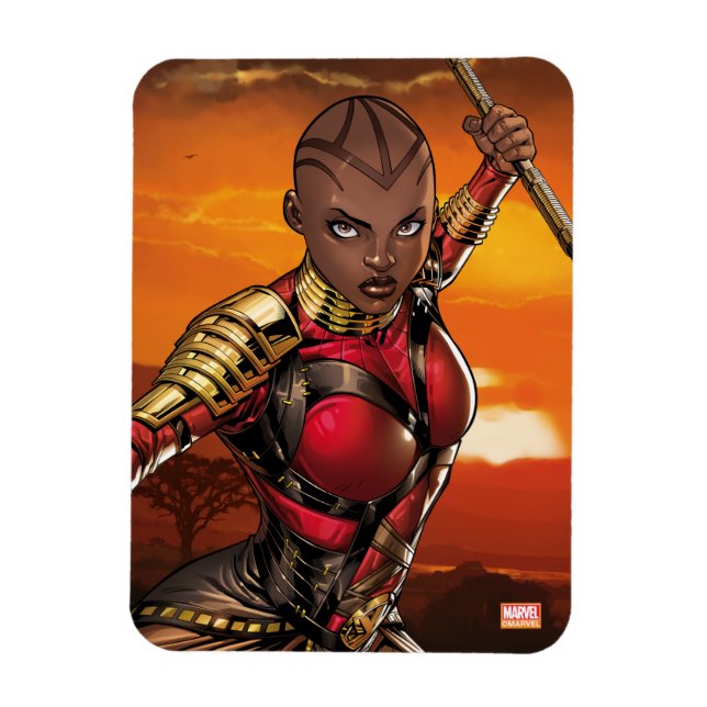 Magnet Flexible Classiques Avengers | Okoye bondissant avec sa lan (Vertical)