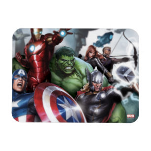 Magnet Flexible Classiques Avengers Prêt pour le combat Dessin