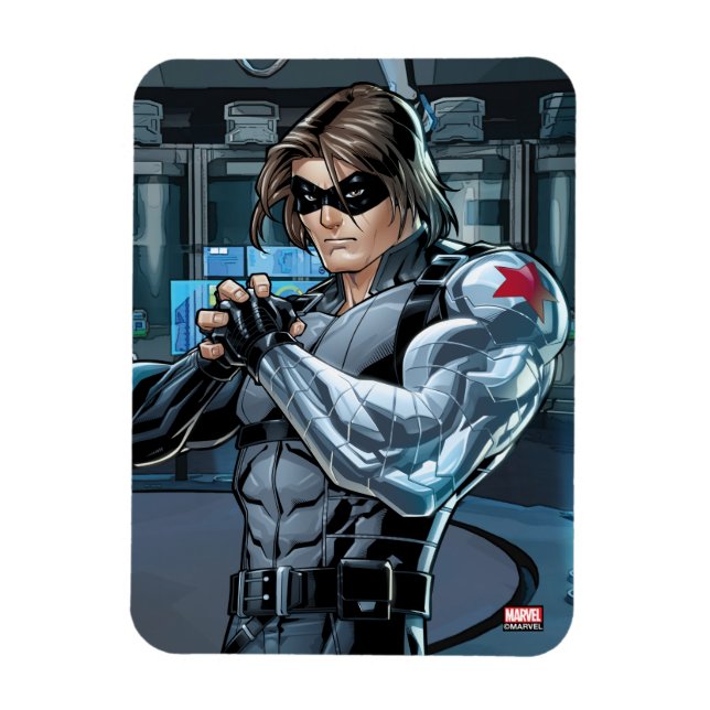 Magnet Flexible Classiques Avengers | Winter Soldier tenant le poi (Vertical)