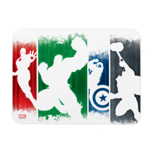 Magnet Flexible Classiques des Avengers Silhouettes de Nuanciers