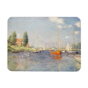 Magnet Flexible Claude Monet. Bateaux rouges, Argenteuil