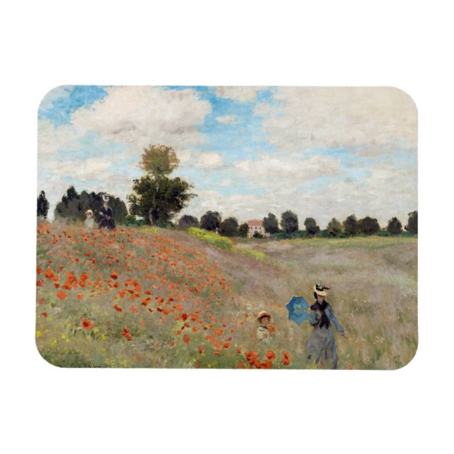 Magnet Flexible Claude Monet - Champ de pavot (Horizontal)