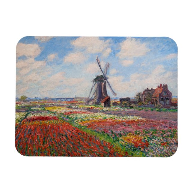 Magnet Flexible Claude Monet - Champ de Tulipes en Hollande (Horizontal)