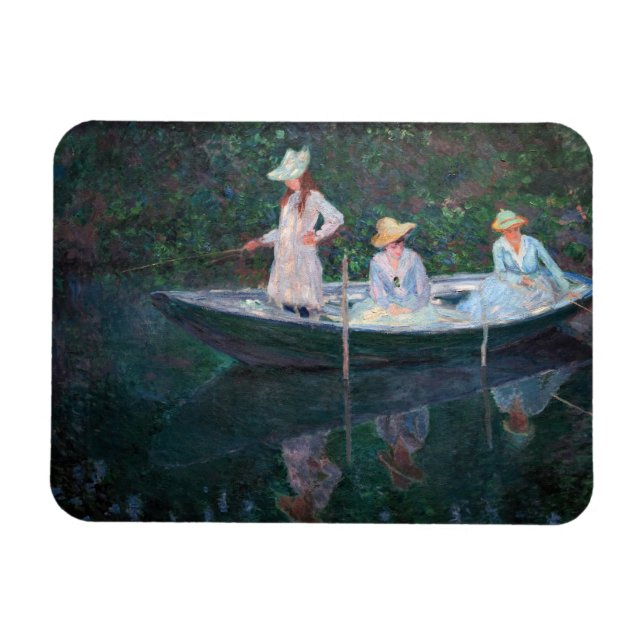 Magnet Flexible Claude Monet - En Norvegienne Bateau à Giverny (Horizontal)
