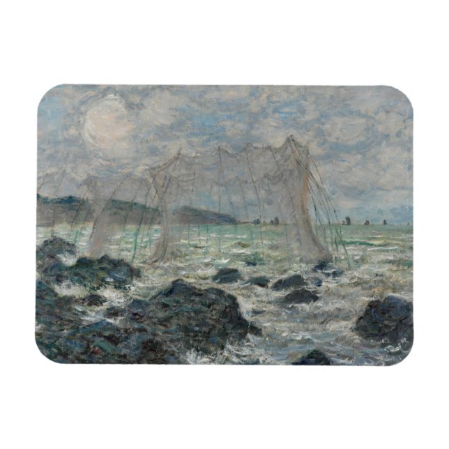 Magnet Flexible Claude Monet - Filets de pêche à Pourville (Horizontal)