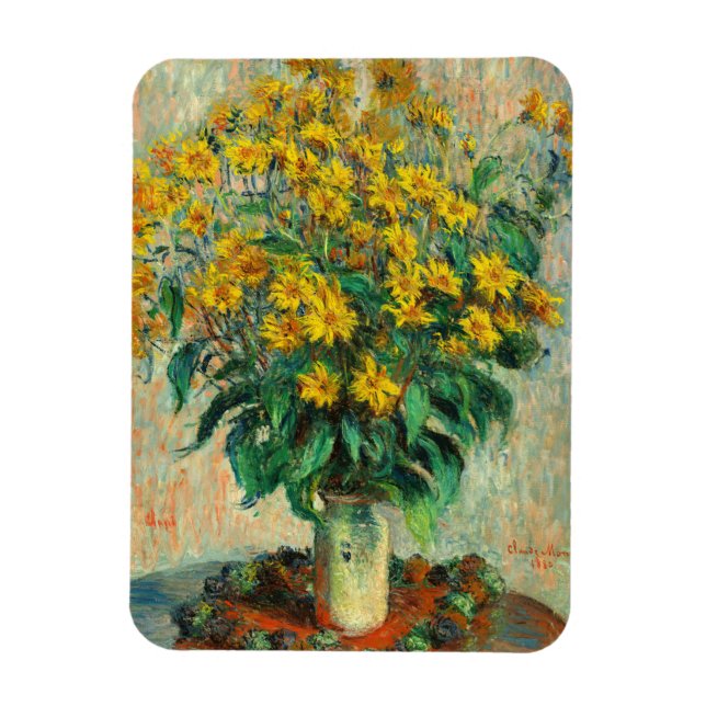 Magnet Flexible Claude Monet - Fleurs d'artichauts de Jérusalem (Vertical)
