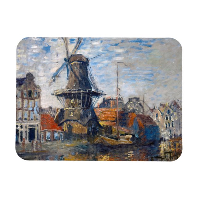 Magnet Flexible Claude Monet - Windmill, Amsterdam (Horizontal)