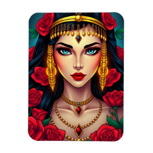 Magnet Flexible Cleopatra Reine d'Égypte en somptueux somptueux