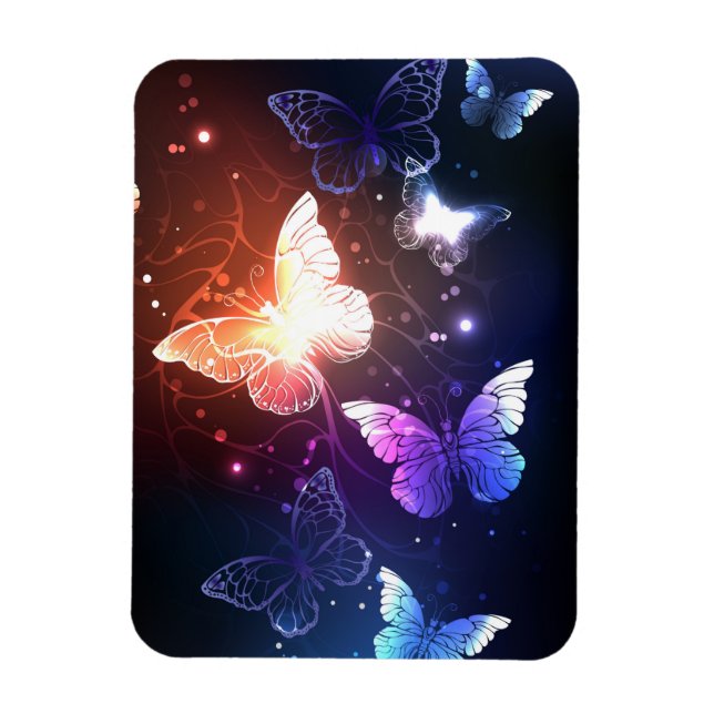 Magnet Flexible Clowing Night Butterflies (Vertical)