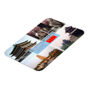 Magnet Flexible CN Xi An - Tour Bell - Armée en terre cuite à Shaa