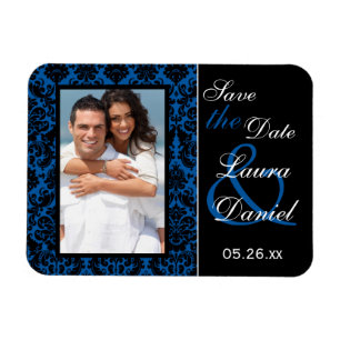Magnet Flexible Cobalt Bleu et Noir Damas Enregistrer l'aimant Dat