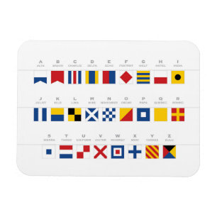 Magnet Flexible Code international des signaux Alphabet