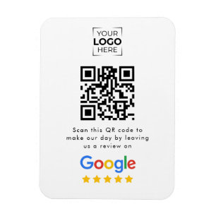 Magnet Flexible Code QR de révision commerciale Google Review 