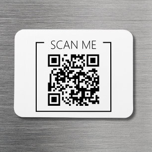 Magnet Flexible Code QR Minimaliste Scannez-Moi Entreprise