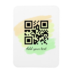 Magnet Flexible code QR personnalisé simple ajoutez votre nom text