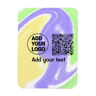 Magnet Flexible Code qr simple minimaliste ajouter logo nom du cod