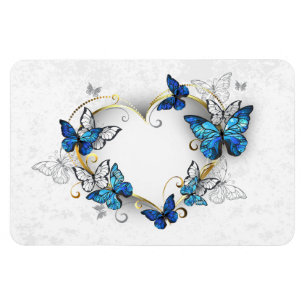 Magnet Flexible Coeur bijoux avec papillons Morpho