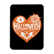 Cœur d'Halloween, Forme de cœur orange, Toile d'ar