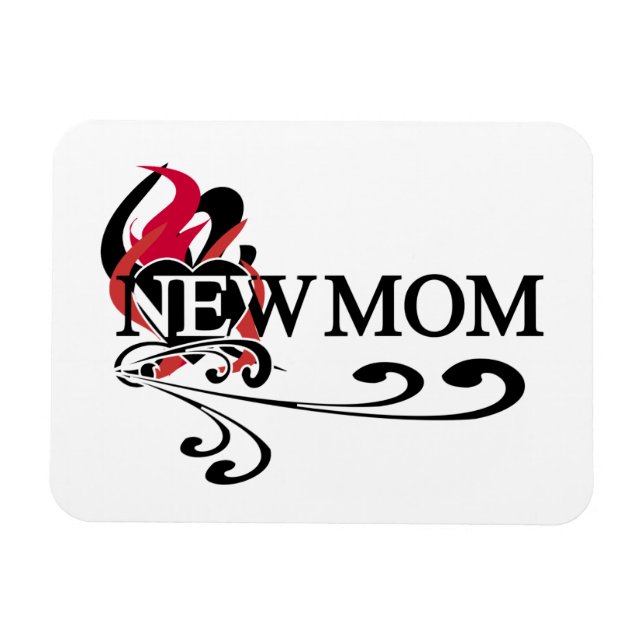 Magnet Flexible Coeur gothique Nouveau T-shirts et cadeaux Maman (Horizontal)