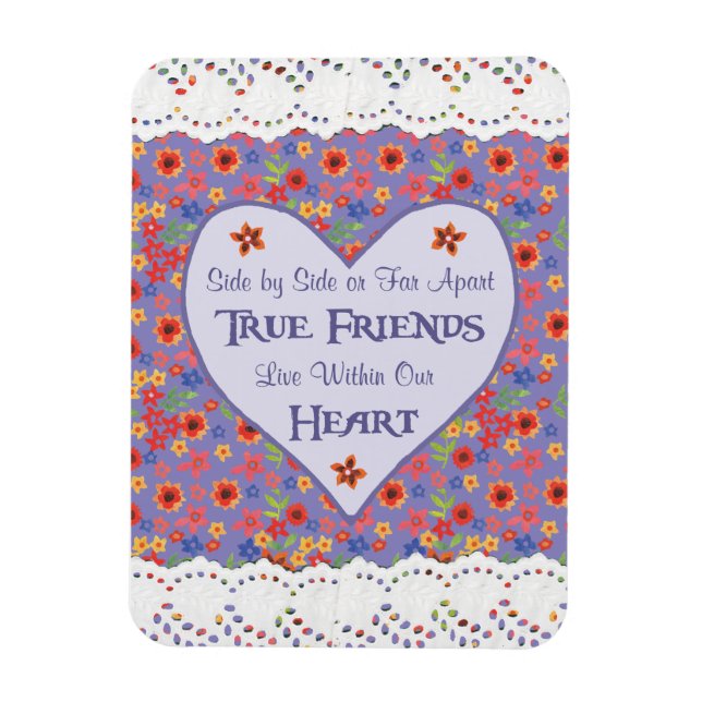 Magnet Flexible Coeur Inspiration Amitié Citation Aimant Fridge (Vertical)